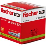 fischer UX 8x50 R S/25, Cheville Gris clair