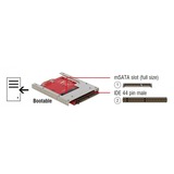 DeLOCK 62495 carte et adaptateur d'interfaces Interne mSATA, Cadre de montage IDE, mSATA, 98 mm, 70 mm, 7 mm