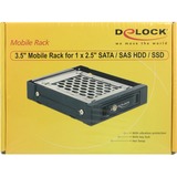 DeLOCK Cadre d'échange 3,5" pour 1x 2,5" SATA / SAS HDD / SSD, Cadrage Noir