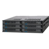 Icy Dock MB326SP-B boîtier de disques Rack (1 U) Noir, Cadrage Noir, Disque dur, SSD, Série ATA III, 2.5", 6 Gbit/s, Rack (1 U), Noir