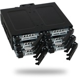 Icy Dock MB608SP-B Obturateur de baie de lecteur Noir, Cadrage Noir, Noir, Métal, 5,9.5 mm, 1 ventilateur(s), 4 cm, HDD, Énergie