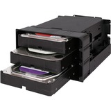 Icy Dock MB830SP-B Boîtier de disques de stockage Boîtier HDD Noir 3.5", Cadrage Noir, Boîtier HDD, 3.5", SAS, SATA, 6 Gbit/s, Échange à chaud, Noir