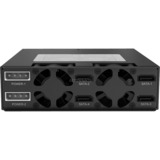 Icy Dock MB994SP-4S Obturateur de baie de lecteur Noir, Cadrage Noir, Noir, SECC, 4 cm, 6 Gbit/s, Énergie, Statut, 146 mm, Vente au détail
