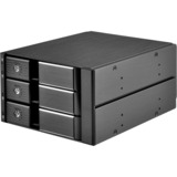 SilverStone FS303 boîtier de disques Noir, Cadrage Noir, Disque dur, SSD, SATA, 3.5", 6 Gbit/s, Noir, 1 ventilateur(s)