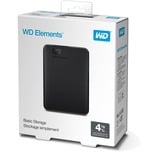 WD Elements Portable, 4 To, Disque dur Noir, WDBU6Y0040BBK-WESN, Micro-USB-B 3.2 (5 Goit/s)