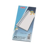 Herlitz 00768853 enveloppe DL (110 x 220 mm) Blanc 25 pièce(s) Blanc, DL (110 x 220 mm), Blanc, Papier, 75 g/m², 25 pièce(s)