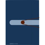 Herlitz 11282548 fichier Polypropylène (PP) Bleu A4, Dossier bleu foncé, A4, Polypropylène (PP), Bleu, Portrait, Elastique, 1 pièce(s)