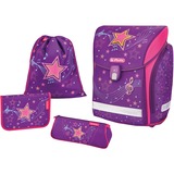 Herlitz Midi Plus Melody Ensemble de cartables Fille Rose, Violet Violâtre, Plumier, Étui pour crayons, Cartable, Sac de sport, Fille, Ecole primaire, Sac à dos, 16 L, Rose, Violet