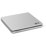 HLDS Graveur de DVD portable mince, Graveur DVD externe Argent, Argent, Fente, PC de bureau/PC portable, DVD±RW, USB 2.0, 60000 h