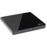 HLDS Graveur de DVD portable mince, graveur de DVD externe Noir, Noir, Plateau, PC de bureau/PC portable, DVD±RW, USB 2.0, 60000 h, Vente au détail