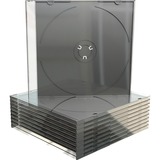 MediaRange BOX32 étui disque optique Boîtier DVD 1 disques Noir, Transparent, Étui de protection Boîtier DVD, 1 disques, Noir, Transparent, Plastique, 120 mm, 140 mm, Vente au détail