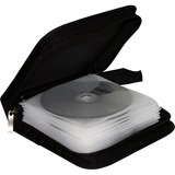 MediaRange BOX50 étui disque optique Étui avec portefeuille 24 disques Noir, Sac Noir, Étui avec portefeuille, 24 disques, Noir, Nylon, 120 mm, 164 mm, Vente au détail