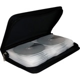 MediaRange BOX51 étui disque optique Étui avec portefeuille 48 disques Noir, Sac Noir, Étui avec portefeuille, 48 disques, Noir, Nylon, 120 mm, 289 mm, En vrac