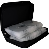MediaRange BOX55 étui disque optique Étui avec portefeuille 96 disques Noir, Sac Noir, Étui avec portefeuille, 96 disques, Noir, Nylon, 120 mm, 168 mm, Vente au détail