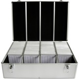 MediaRange BOX78 étui disque optique Caisse rigide 1000 disques Argent, Valise Argent, Caisse rigide, 1000 disques, Argent, Toison, Plastique, Bois, 120 mm, Aluminium, Vente au détail