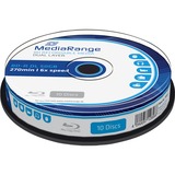 MediaRange MR507 disque vierge Blu-Ray BD-R 50 Go 10 pièce(s), Disques Blu-ray BD-R, 50 Go, 120 mm, 405 nm, 6x, Boîte à gâteaux, Vente au détail