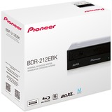Pioneer BDR-212EBK lecteur de disques optiques Interne Blu-Ray DVD Combo Noir, Graveur Blu-ray Noir, Noir, Avant, horizontale, Bureau, Blu-Ray DVD Combo, BD, BD-R, BD-R XL, CD, CD-R, DVD, DVD+R, DVD-R