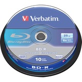 Verbatim BD-R 25 GO, Disques Blu-ray 6x, 10 pièces, Vente au détail
