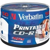 Verbatim CD-R 700 MB 52x, 50 pièces, Imprimable