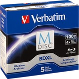 Verbatim M-Disc BD-R 100GB , Disques Blu-ray 5 pièces