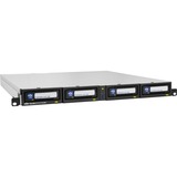 Tandberg RDX QuikStation 4 RM, 4 baies, 4 x 1 Go Ethernet, baie de lecteur amovible, montage en rack 1U, Lecteur RDX Noir, 4 baies, 4 x 1 Go Ethernet, baie de lecteur amovible, montage en rack 1U, Baie de stockage, Cartouche RDX, RDX, FCC Class B, CE, TÜV-GS, cTÜVus, RCM, VCCI, KCC Class A, CAN ICES-3 (B)/NMB-3(B), 20 To, 400 Mo/s