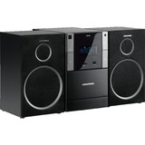 Grundig MS 240 Système micro audio domestique Noir, Système compact Noir, Système micro audio domestique, Noir, 1 disques, 2-voies, 8 Ohm, 60 W