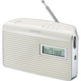 Grundig Music WS 7000 DAB+ Portable Analogique et numérique Argent, Blanc, Radio-réveil Blanc/Argent, Portable, Analogique et numérique, DAB, DAB+, FM, 9 cm, LCD, Argent, Blanc