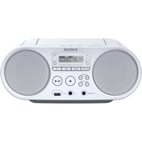 Sony Boombox CD - ZS-PS50, Système compact Blanc, AM,FM, 87,5 - 108 MHz, 4 W, MP3,WMA, Blanc, 3,5 mm