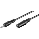 goobay Prise de 3,5 mm, Câble d'extension Noir, 5 mètres