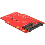 DeLOCK 62636 carte et adaptateur d'interfaces Interne M.2 mSATA, M.2, Rouge, 6 Gbit/s, -40 - 85 °C, 51 mm