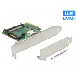 DeLOCK 89921 carte et adaptateur d'interfaces Interne SATA, U.2 Argent, PCIe, SATA,U.2, Hauteur totale / Profil bas, PCIe 4.0, Chine, 24 Gbit/s