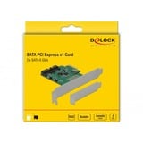 DeLOCK 90392 carte et adaptateur d'interfaces Interne SATA, Carte RAID PCIe, SATA, PCIe 2.0, 0, 1