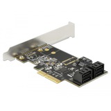 DeLOCK 90395 carte et adaptateur d'interfaces Interne SATA PCIe, SATA, Vert, 6 Gbit/s, SATA, Boîte avec crochet