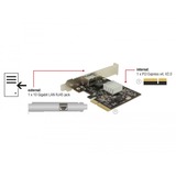 DeLOCK Carte PCI Express > 1 x 10 Gigabit LAN NBASE-T RJ45, Carte réseau 