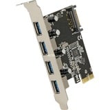 DeLOCK Carte PCI Express > 4x USB 3.0, Contrôleur USB 89297, Vente au détail
