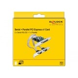 DeLOCK Carte PCI Express vers 2 x série RS-232 + 1 x parallèle IEEE1284, Carte d'interface 