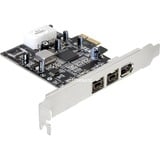 DeLOCK Carte PCIe FireWire, port 1xA+2xB, Contrôleur 89153, Vente au détail