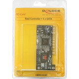 DeLOCK Contrôleur SATA, 4 ports avec Raid 70154, Détail Lite