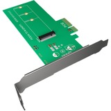 ICY BOX IB-PCI208 carte et adaptateur d'interfaces Interne M.2, Convertisseur PCIe, M.2, PCIe 3.0, Vert, Chine, 32 Gbit/s