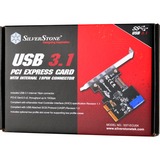 SilverStone ECU04-E carte et adaptateur d'interfaces Interne USB 3.2 Gen 1 (3.1 Gen 1), Contrôleur PCIe, USB 3.2 Gen 1 (3.1 Gen 1), Profil bas, PCIe 2.0, 10 Gbit/s
