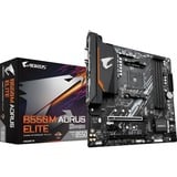 GIGABYTE AORUS B550M ELITE, Socket AM4 carte mère Noir/gris, RAID, Gb-LAN, Sound, µATX