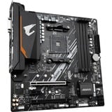 GIGABYTE AORUS B550M ELITE, Socket AM4 carte mère Noir/gris, RAID, Gb-LAN, Sound, µATX