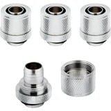 Corsair Hydro X Series XF Compression 10/13mm (3/8" / 1/2") ID/OD, Connecteur Chrome, Raccord, Laiton, Chrome, 1/4", Liquide