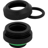 Corsair Hydro X Series XF Hardline 12mm OD, Connecteur Noir, Raccord, Laiton, Noir, 1/4", 1,2 cm, Liquide