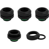 Corsair Hydro X Series XF Hardline 12mm OD, Connecteur Noir, Raccord, Laiton, Noir, 1/4", 1,2 cm, Liquide