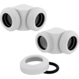 Corsair Hydro X Series XF Hardline 90° 12mm OD, Connecteur Blanc, 2 pièces
