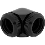 Corsair Hydro X Series XF Hardline 90° 14 mm OD, Connecteur Noir, 2 piéces