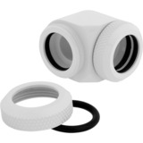 Corsair Hydro X Series XF Hardline 90° 14 mm OD, Connecteur Blanc, 2 piéces