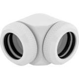 Corsair Hydro X Series XF Hardline 90° 14 mm OD, Connecteur Blanc, 2 piéces