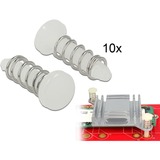DeLOCK Clips pour le dissipateur thermique, Montage Blanc, 10 pièces